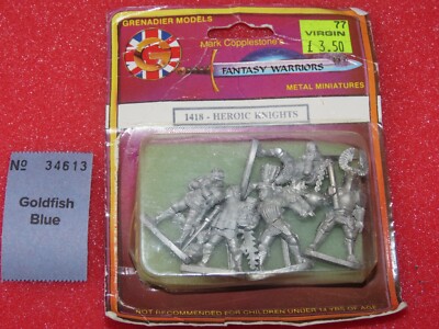 Grenadier Heroic Knights Nick Lunds Fantasy Warriors 5 Metal Figures 1418 OOP
