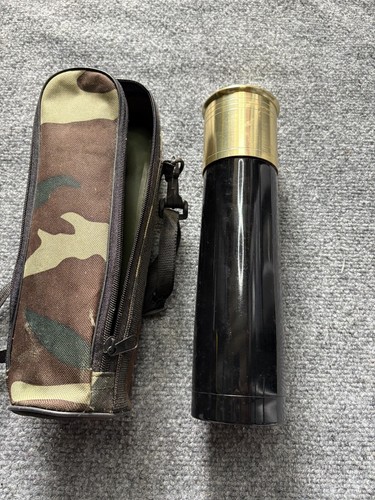 Shotshell Thermo Bottle 20 Gauge Shotgun Shell Insulated Travel Thermos & Bag - Picture 2 of 10
