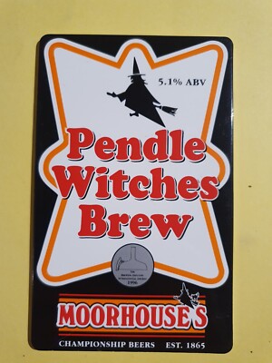 MOORHOUSE'S Brauerei PENDLE WITCHES BREW Real Ale Bier Pumpe Clip Abzeichen Burnley