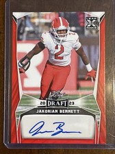 2023 Leaf Draft Jakorian Bennett AUTO BA-JB2 Red