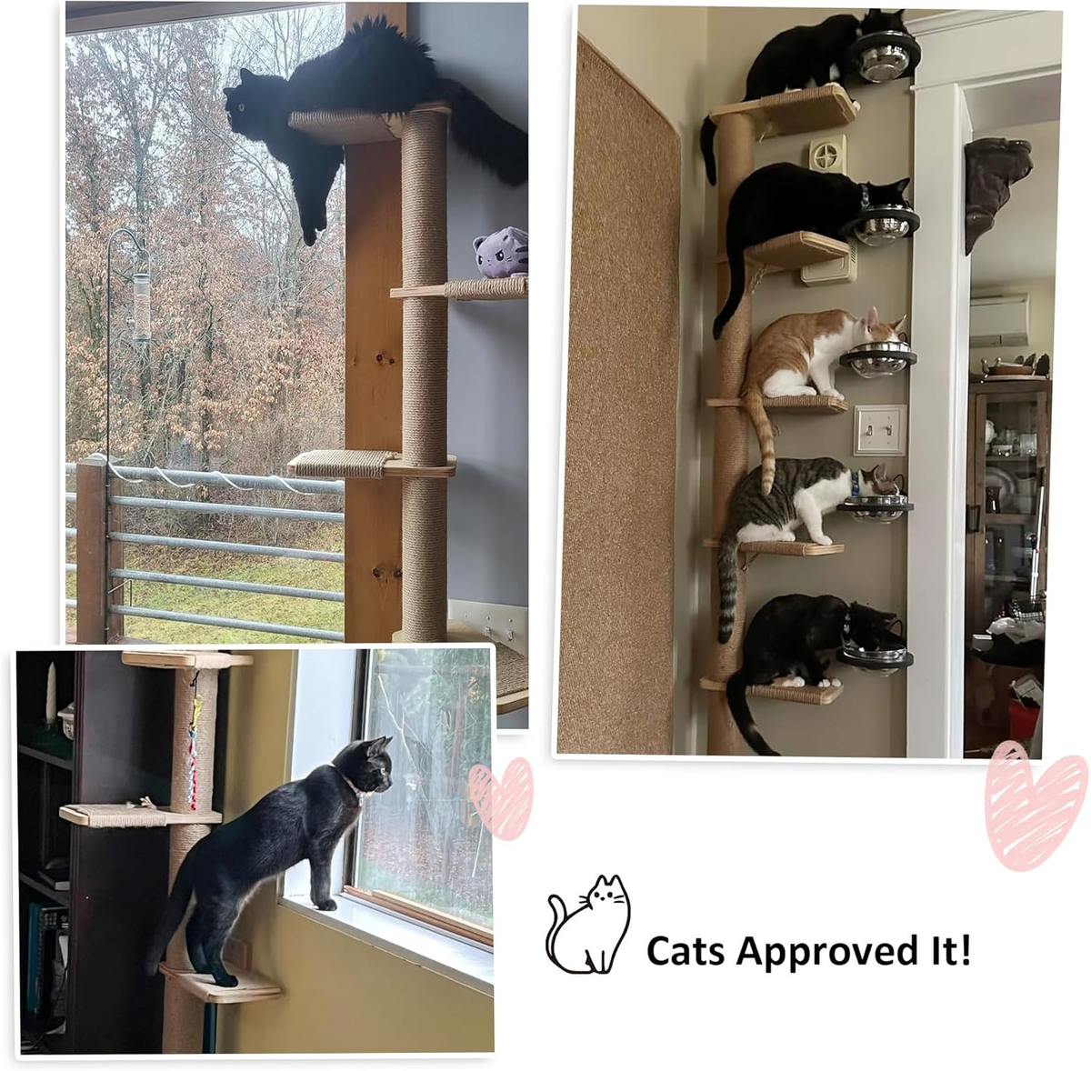 Cat Tower For Large Cats Adult Tall Cat Tree, Tier Floor To