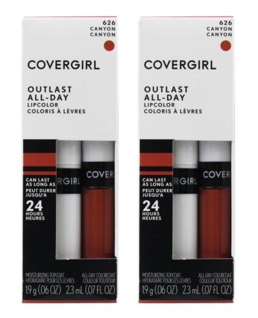 2 x COVERGIRL OUTLAST ALL-DAY LIPCOLOR 626 CANYON