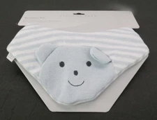 Elegant Baby Bib Bear Stripe Blue White TF