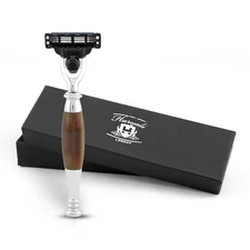 3 Edge Razor for Men, Women's Razor, Luxury Mens Razor, Buffalo Horn Imitation