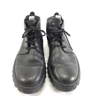 Camper Shoes Ground Mid Boot Black Leather Mens Size 45 US  display picture 2