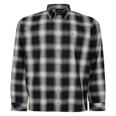Chemise Homme Signal à Carreaux Noir Et Blanc - Taille L 42 - Manches Longues - Coton - Occasion Parfait État