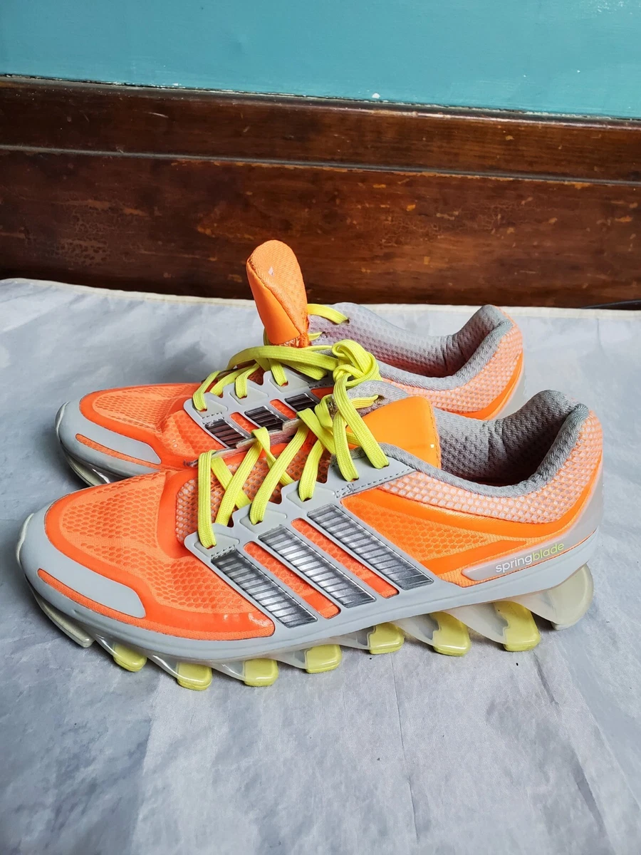 Adidas Springblade Techfit Women's Size 8.5 Orange Silver D66233 Running  Shoe