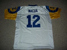 PUKA NACUA #12 Unsigned Custom Los Angeles Sewn Football Jersey Size S-3XL Wh/Bl