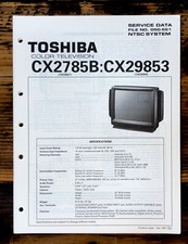 Toshiba CX2785B CX29853 TV Service Manual Original 
