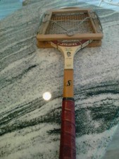 Vintage Pancho Gonzales Wooden Spaulding Tennis Racket w Frame