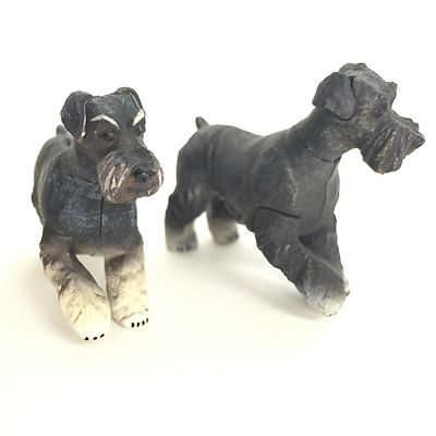 Choco Egg Mini Figure Dog Schnauzer Black & Sesame 2pcs Set Furuta Japan