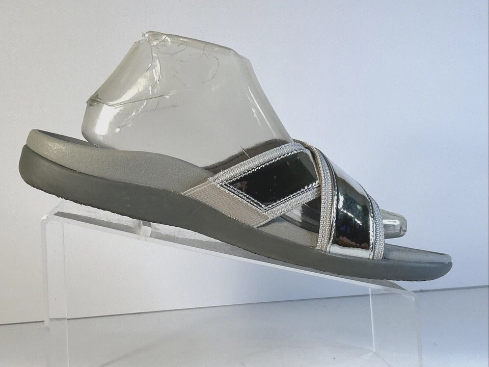 Sandalias ortopédicas de cuero azul para mujer Vionic Merced talla 11 cómodas Foto 4 de 4