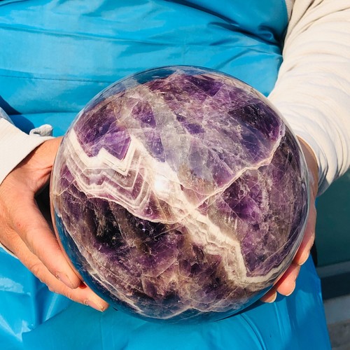 10.93LB Natural Dreamy Amethyst ball Quartz crystal Sphere Crystal Healing 328 - Picture 4 of 16
