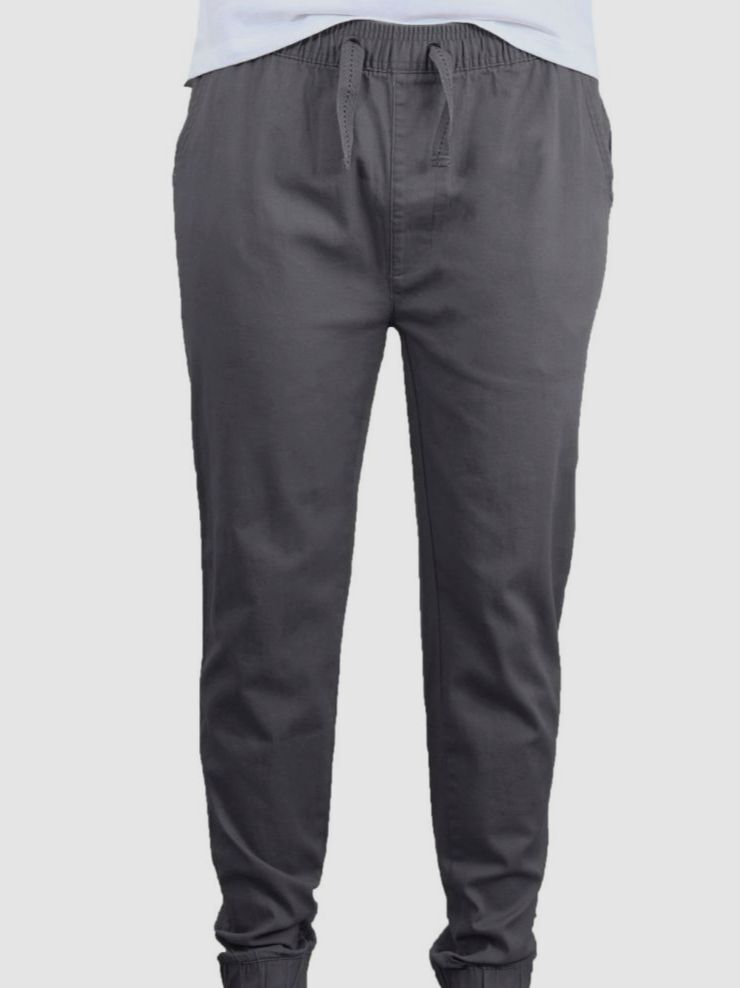 $52 Galaxy by Harvic Men's Gray Drawstring Stretch Waist Twill Jogger Pants M