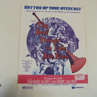 Liedblatt BUTTON UP YOUR OVERCOAT aus ''The best things in life are free''