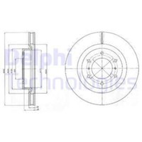 Delphi 2X Bremsscheibe Vorne Ø332 Mm BelüFtet FüR Mitsubishi Pajero Iv V80 V90