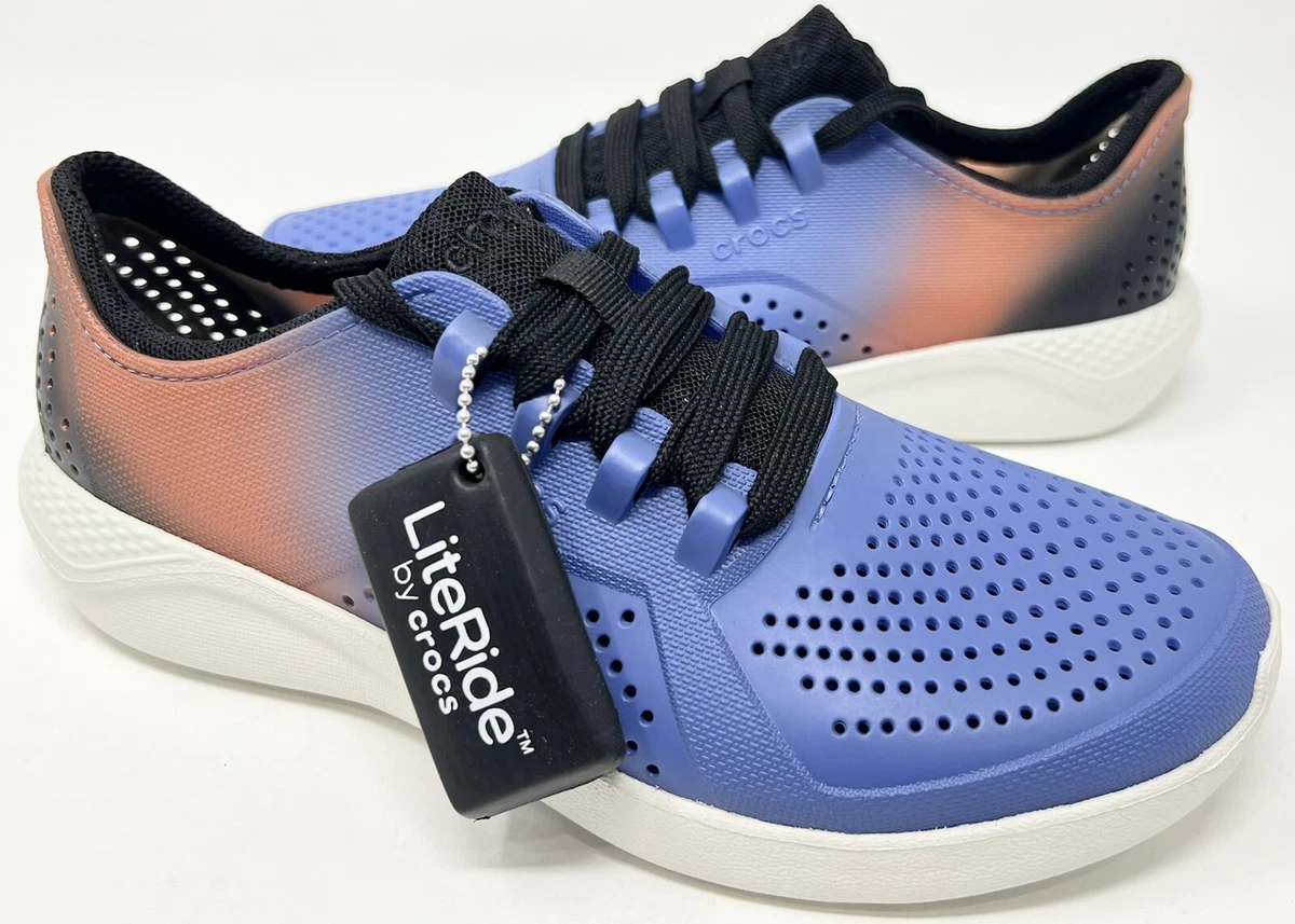 CROCS LITERIDE Color Dip Pacer Lace Up sneaker Women s size 7 NEW