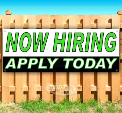 #ad NOW HIRING APPLY TODAY Advertising Vinyl Banner Flag Sign $25.61