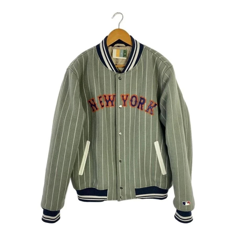 Lサイズ KITH MLB Yankees wool bomber jacket KITH Yankees leather