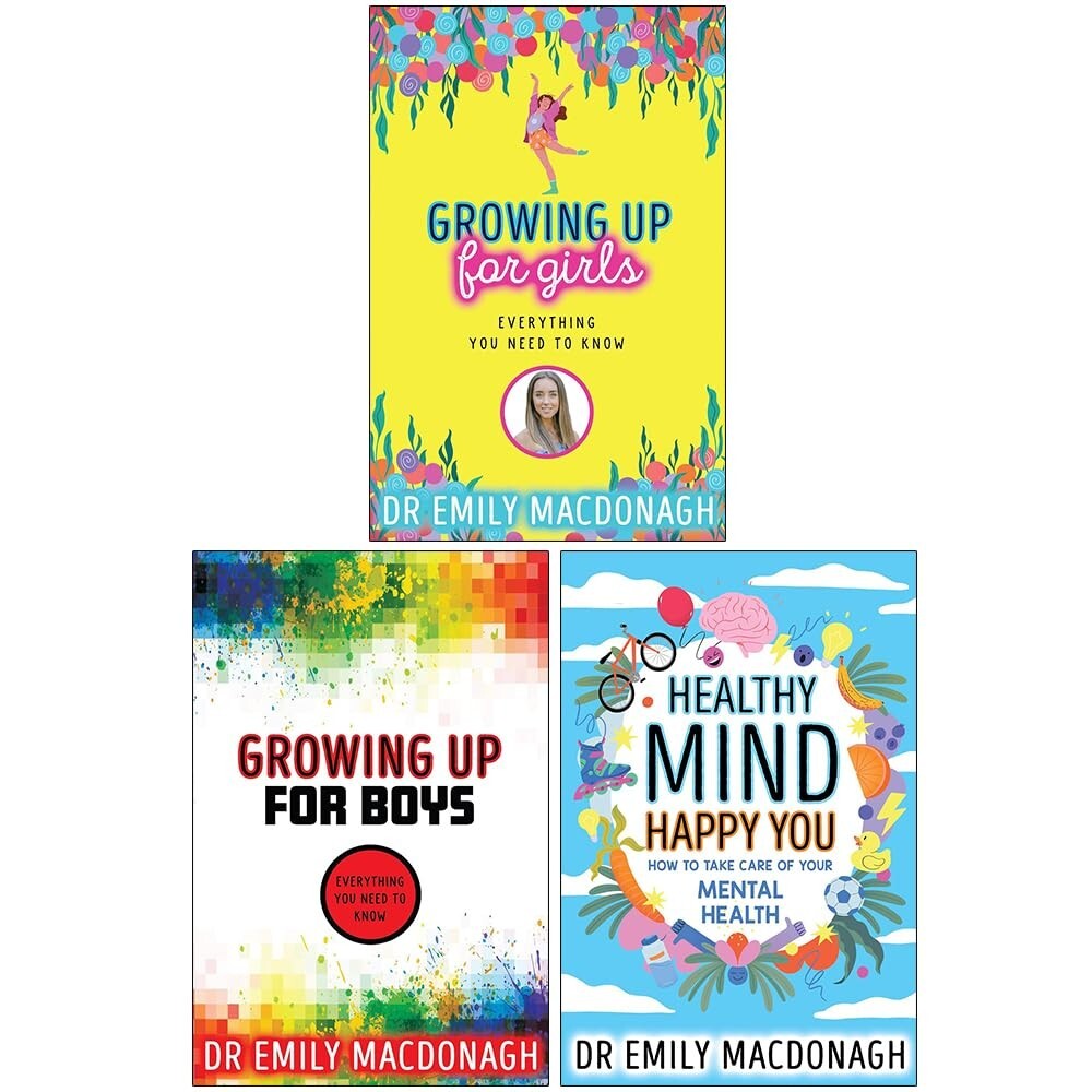Dr Emily MacDonagh Collection 3 Books Set Growing Up for Girls,Healthy MindHappy