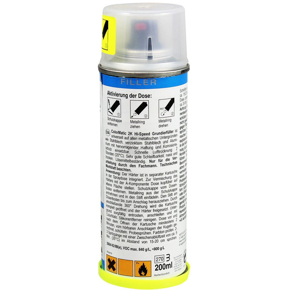 Grundierung Autolack AVO 2K HS 4:1 Grundier Füller Filler Grundierung Weiss 4 L Dickschicht A020440 2k Grundierung