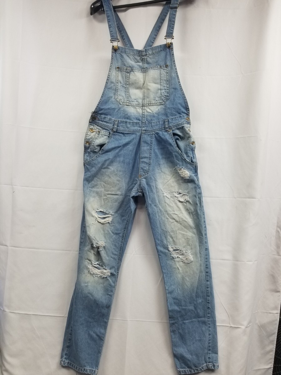 専用00s Y's Denim Overalls Zara Man Denim Y2K Distressed Blue Overalls Coveralls Men's