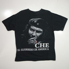 Vintage Che Guevara Shirt Black Mens Larg Cuban Revolution Graphic Print T Shirt