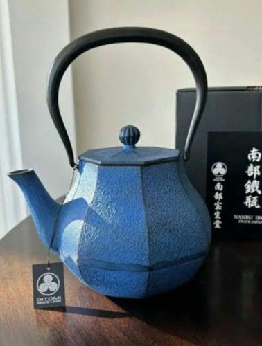 Shohei Ohtani Limited Edition Product Nanbu Ironware kettle Miyabi Blue 1.0L NEW - Picture 7 of 11