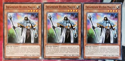 3x Erfahrener Weißer Magier YGLD-DEC20 COMMON DEUTSCH 2.Auflage PLAYSET Yu-Gi-Oh