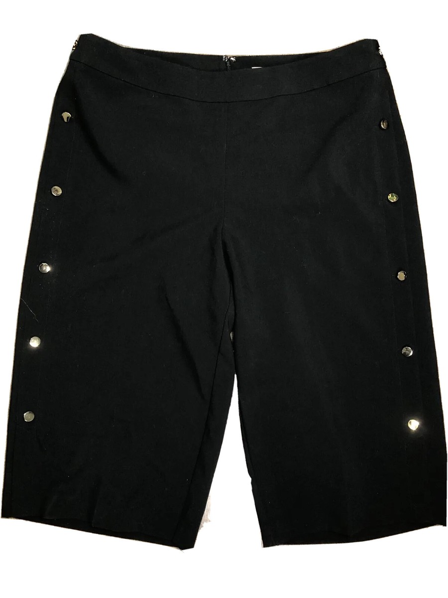 Loft Plus 20 Culottes Wide Leg Gold Button Accents Ann Taylor Loft 46w 20  Inseam