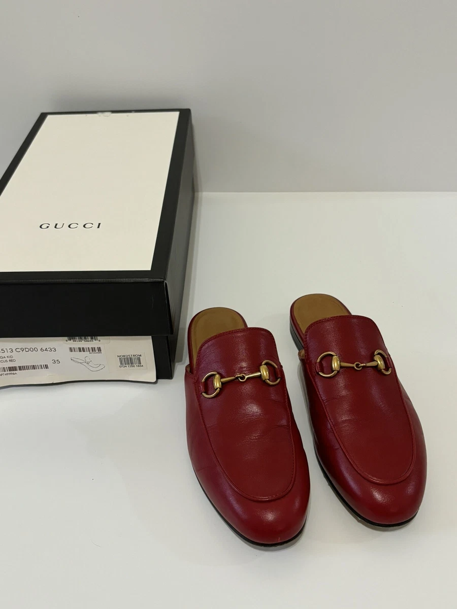 Gucci Princetown Mules Hibiscus Red 35 eBay