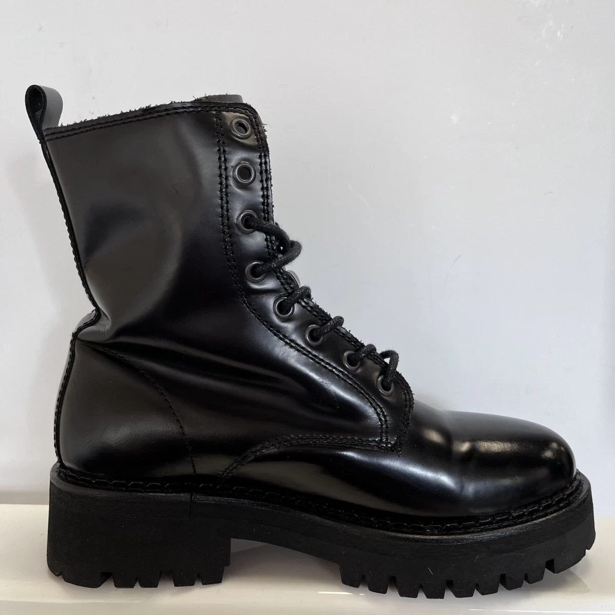 TOMMY HILFIGER Urban Tommy Jeans Lace Up Boot Ladies UK 6 EU 39