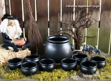WILLIAMS-SONOMA CAULDRON SERVING BOWL SET -NIB- WHAT A BEWITCHING COMBINATION!