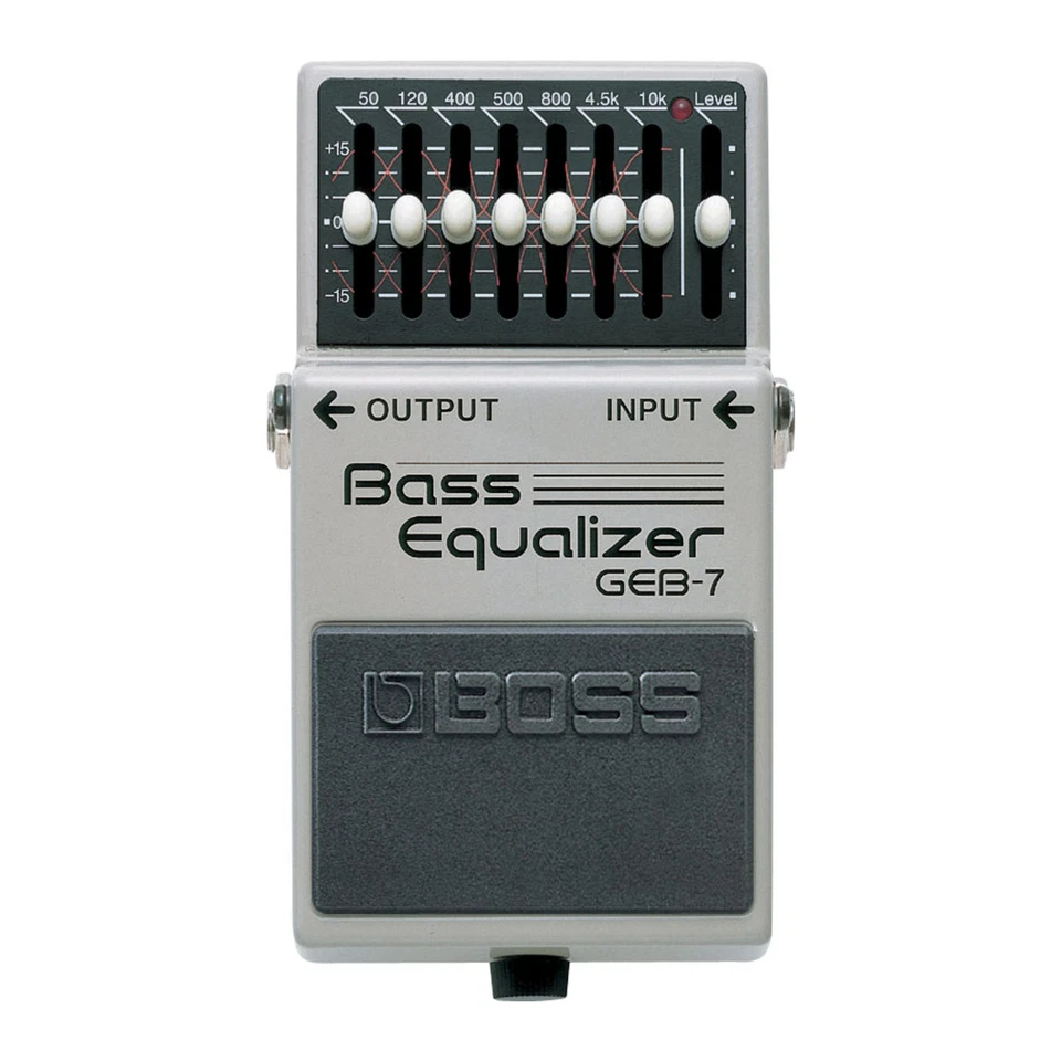 Pedal ecualizador de frecuencia BOSS Geb-7 de 7 bandas de 50 Hz a 10 k Hz para bajos eléctricos