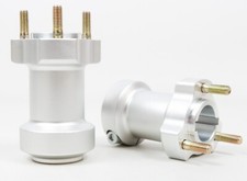 Set of Silver 30mm x 95mm Kart Rear Hubs