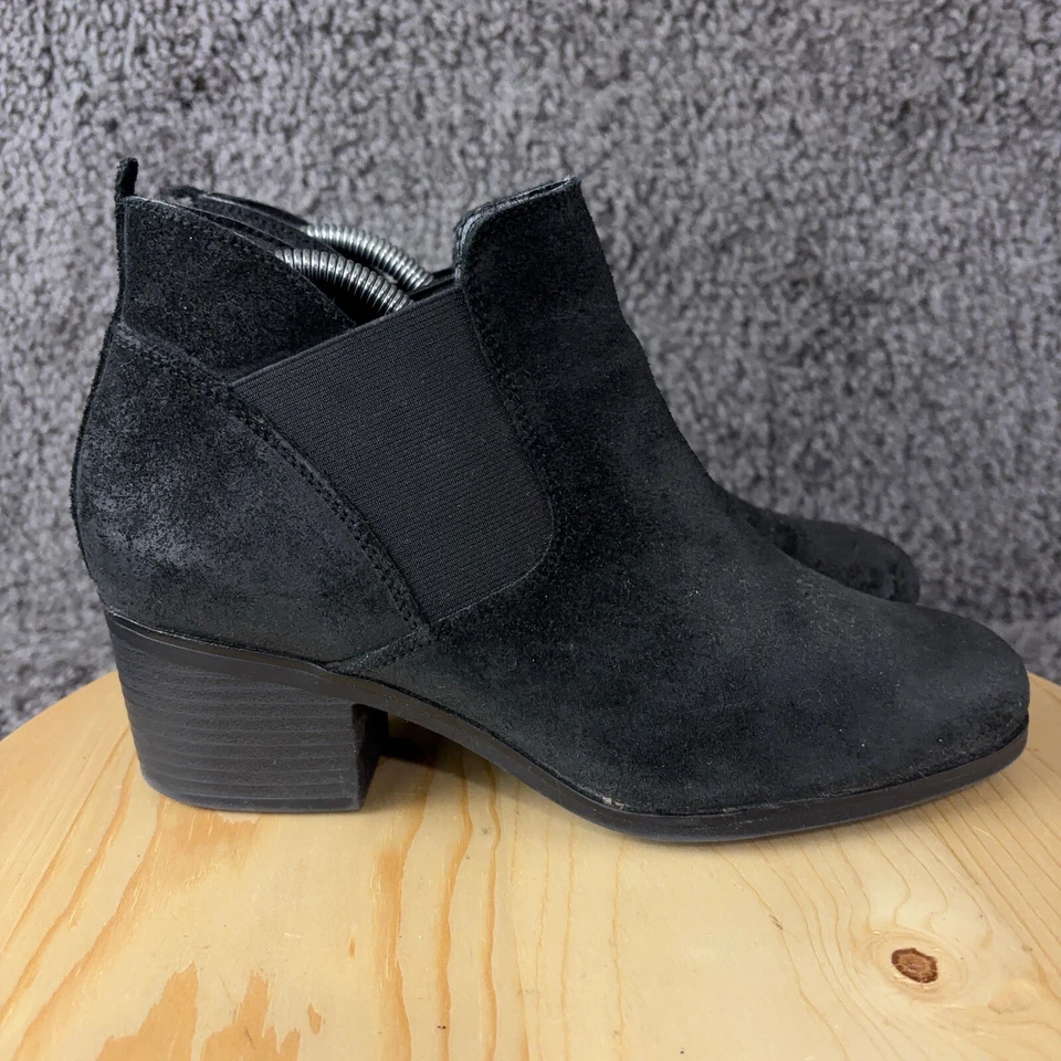 Rockport Danii Leather Chelsea Boots Womens Size 9 Black Slip On Ankle Booties - Image 4 of 4