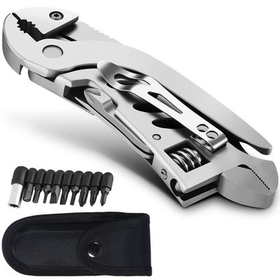 Multitool Wrench With 7 Tools/Pliers/Wire Cutter/Flat Screwdriver/Phillips Sc...
