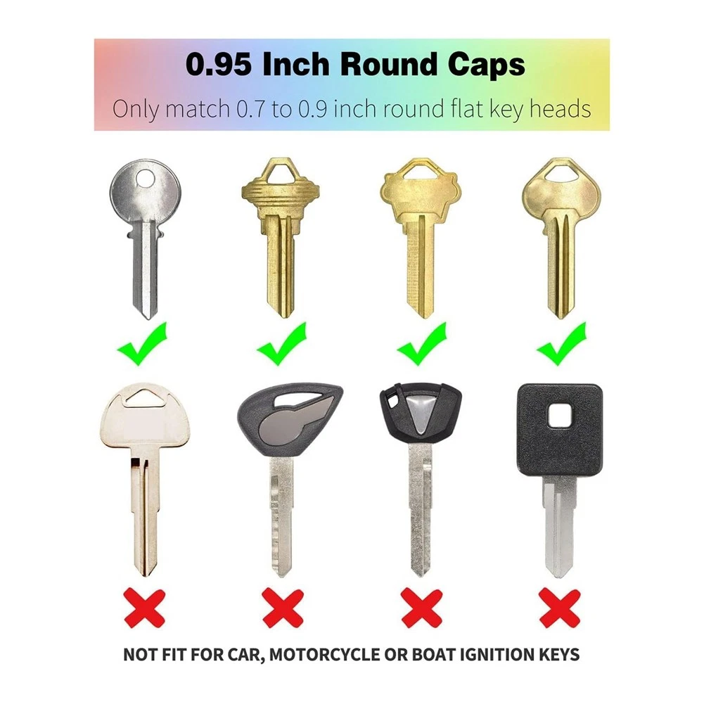 80 Pieces Key Color Covers Key Caps Tags Covers Set Key Identifier Rings1941