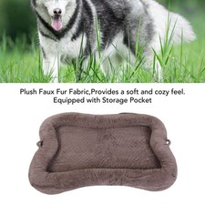 Dog Bed Washable Brown Dog Pet Bolsters Removable With Blanket And Pocket Home