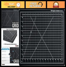 Premium Self-Healing Cutting Mat 12"x18" Double-Sided 1/2" Grid for Crafts Sew
