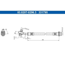 Bremsschlauch ATE 83.8207-0296.3 für Ford Focus IV Turnier