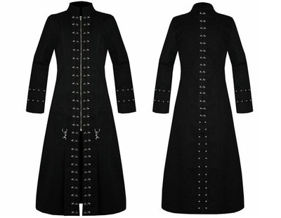 Gothic Black Hellraiser Pinhead Vampire Trench Coat/Jacket For Men - Punk Style