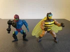 Vintage He-Man Masters Of The Universe Action Figures LOT OF 2 Buzz Off Trap Jaw