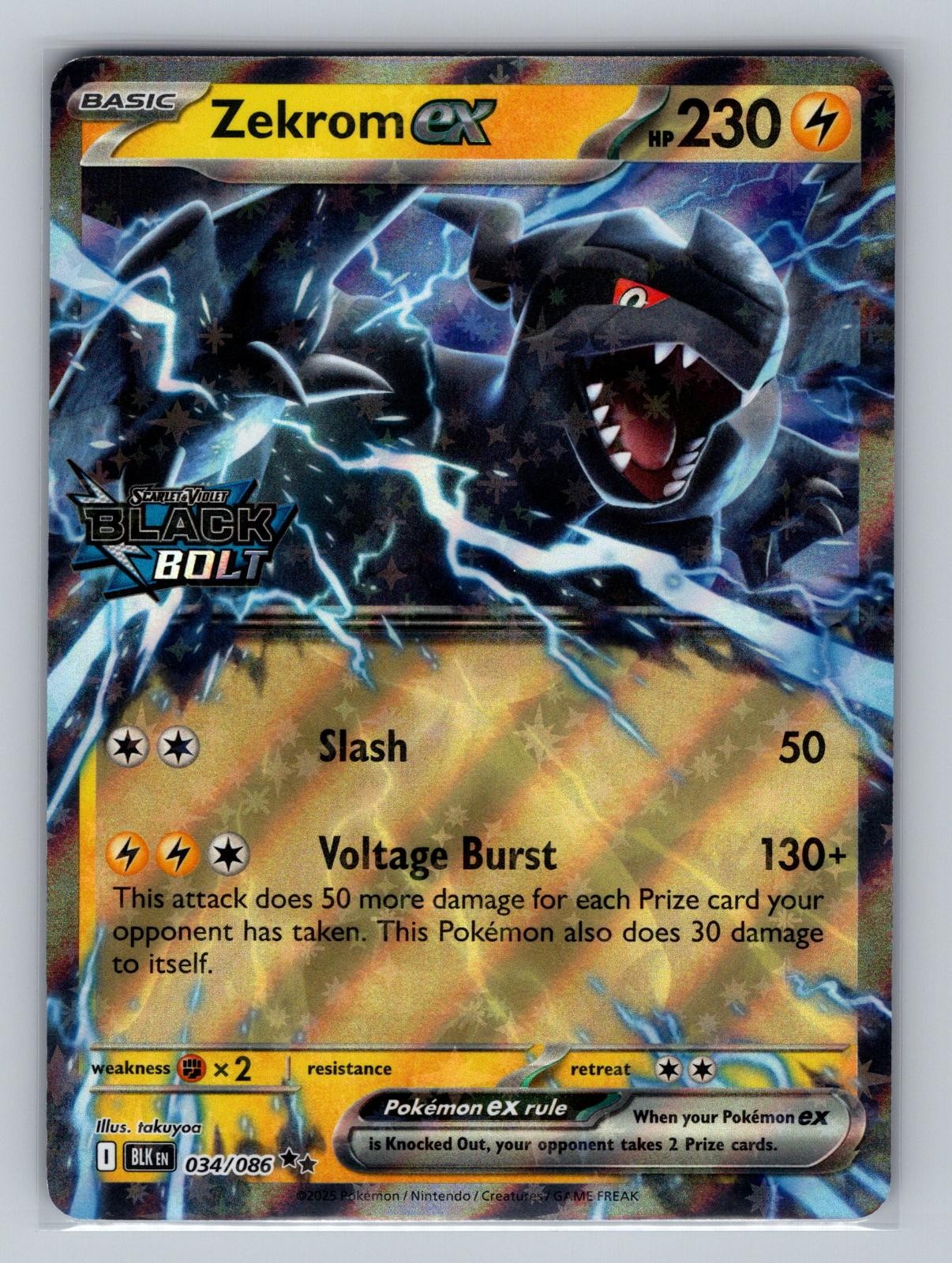 Zekrom ex (Black Bolt Stamped) 034/086 Pokemon Miscellaneous Cards NM/M Holo