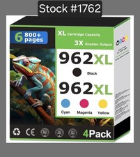 4PK 962XL Ink Cartridges for HP Officejet Pro 9010 9015 9016 9018 9019 9020 9025
