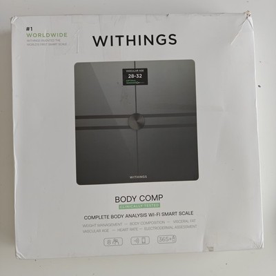 Withings - Body Comp Complete Body Analysis Smart Wi-Fi Scale - Black