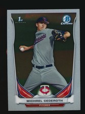 MICHAEL CEDEROTH ⚾ 2014 Bowman Chrome Draft #CDP93 Minnesota Twins
