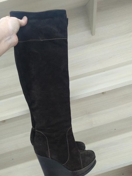 Women Etro Boots Brown Suede 40
