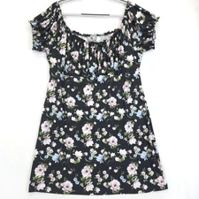 J for Justify Dress Womens 3X Floral Stretch Off Shoulder Short Sleeve Boho