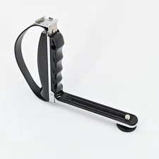 Vintage L-Shape Folding Camera Flash Bracket with Hand Grip & Cold Shoe Mount